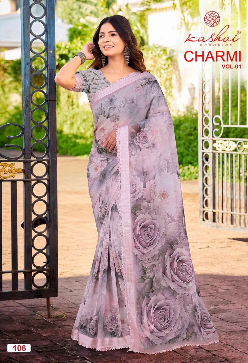 Charmi Vol 1 By Kashvi Weightless Digital Fancy Saree 
